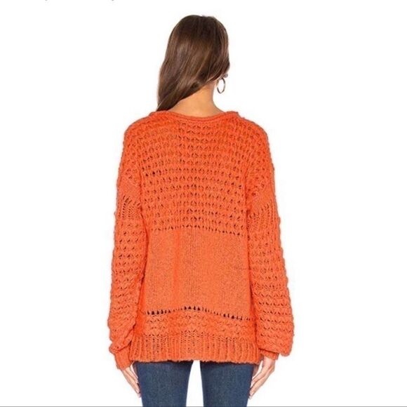 𝅺FREE People Crashing Waves Pullover Chunky Knit Sweater M - Picture 3 of 9